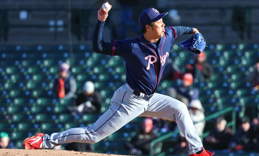 3Aで登板する青柳（REX/アフロ）